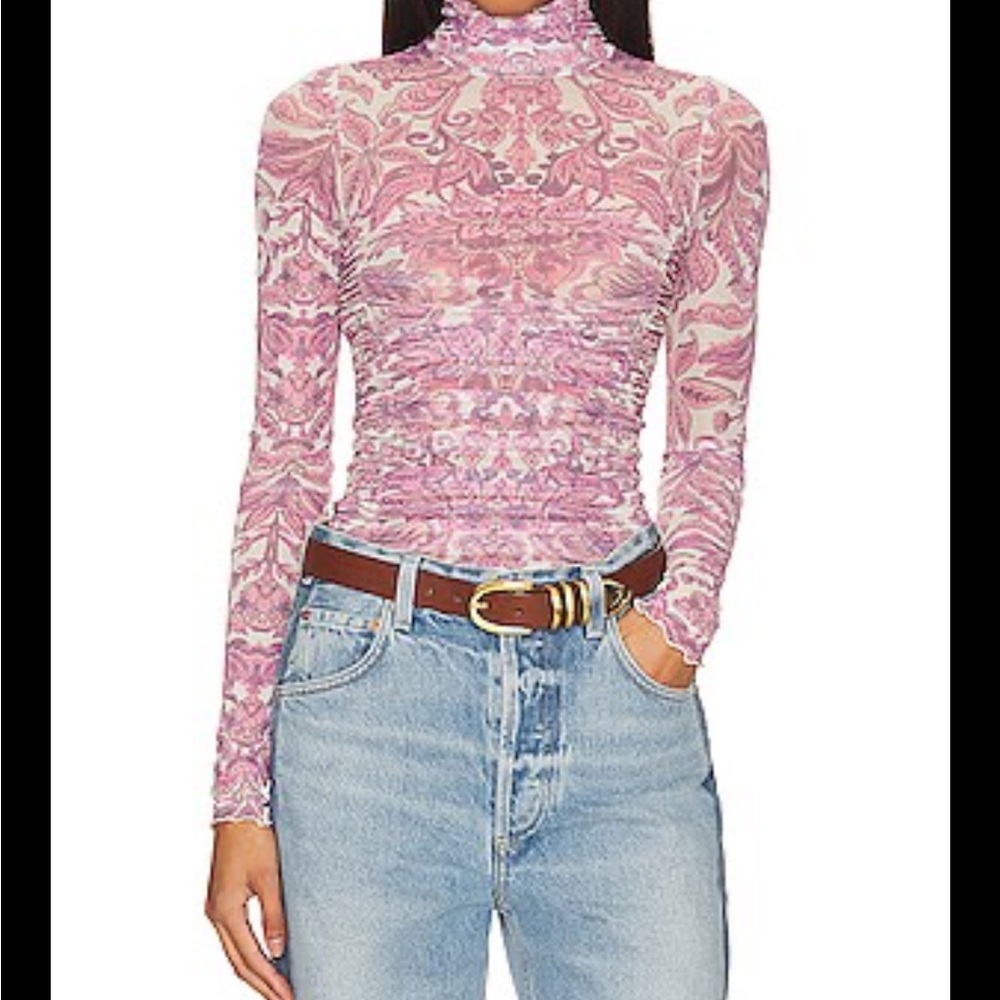 Free People x Revolve Under It All Printed Bodysuit